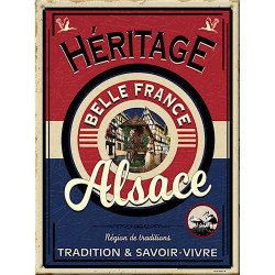Dekorative Vintage Plakette Elsass Erbe Schönes Frankreich