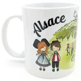 Ceramic Coffee Mug Alsace vineyards Obernai