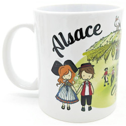Mug à Café en Céramique Vignes d'Alsace Obernai