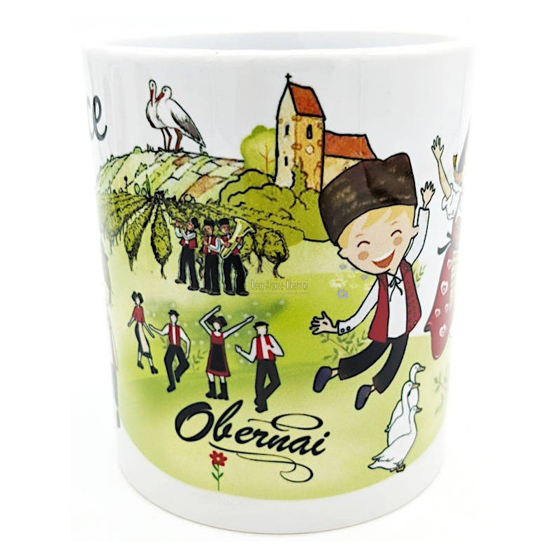 Mug à Café en Céramique Vignes d'Alsace Obernai