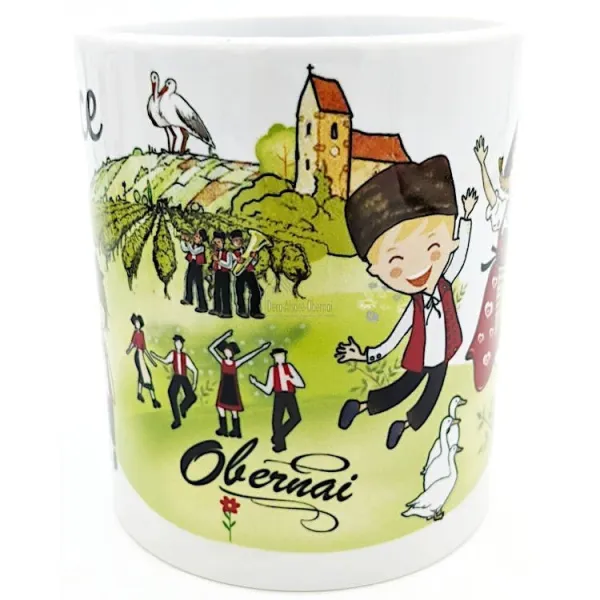 Mug à Café en Céramique Vignes d'Alsace Obernai