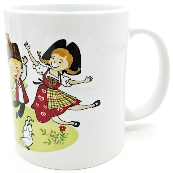 Kaffeebecher aus Keramik mit Weinreben aus dem Elsass Obernai