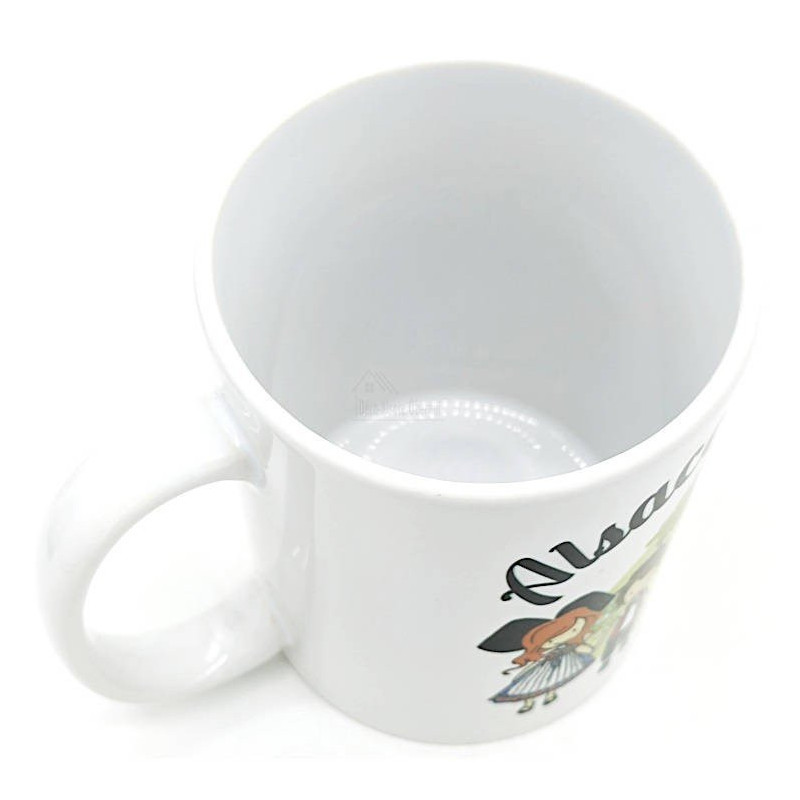Kaffeebecher aus Keramik mit Weinreben aus dem Elsass Obernai