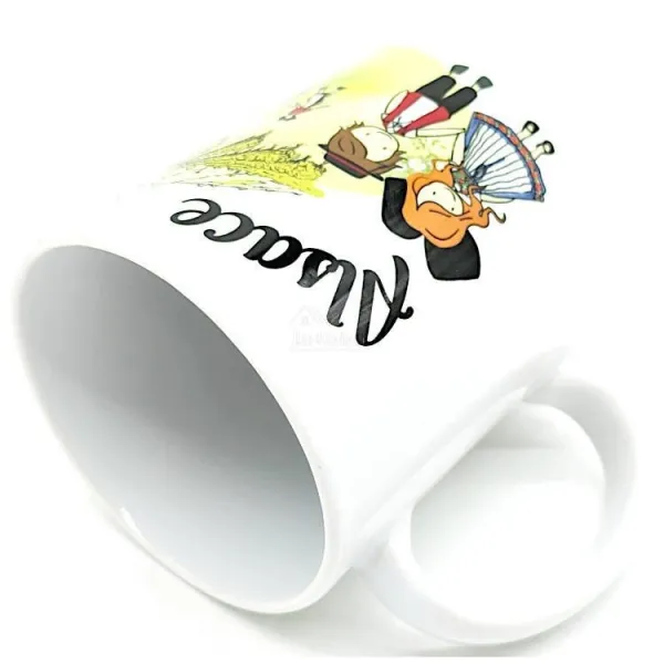 Ceramic Coffee Mug Alsace vineyards Obernai