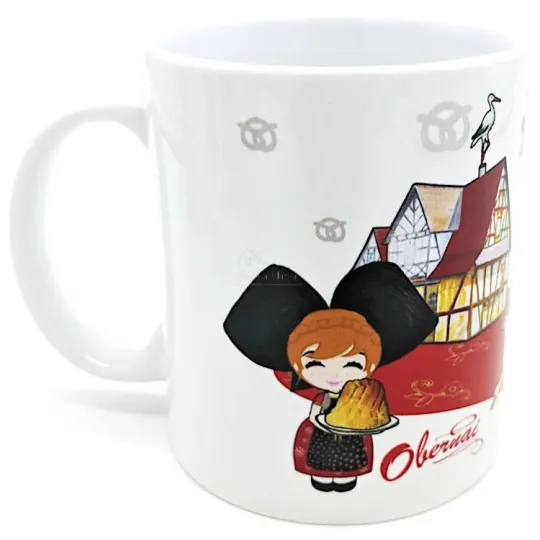 Mug à Café en Céramique Enfants Alsaciens Obernai