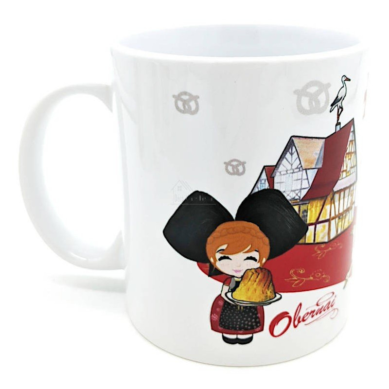 Ceramic Coffee Mug Alsatian Children Obernai