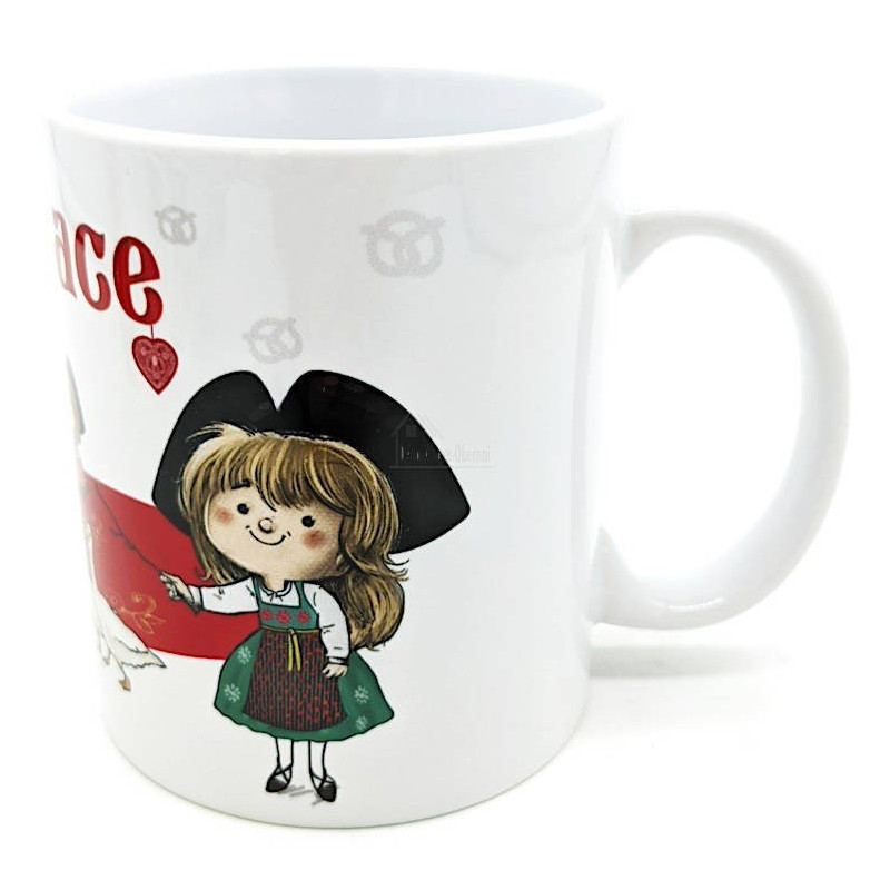 Ceramic Coffee Mug Alsatian Children Obernai