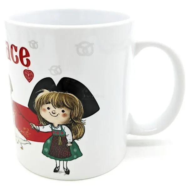 Ceramic Coffee Mug Alsatian Children Obernai