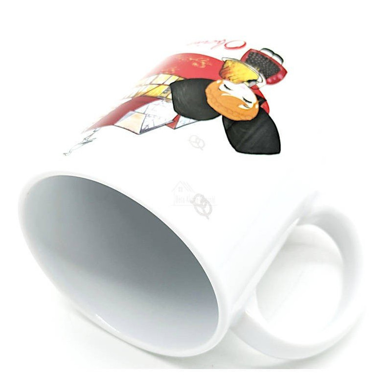 Kaffeebecher aus Keramik mit elsässischen Kindern Obernai