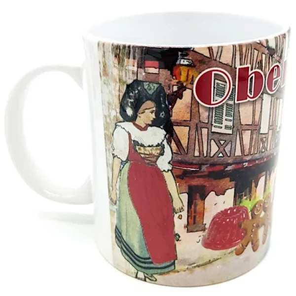 Ceramic Coffee Mug Storks in Obernai Village