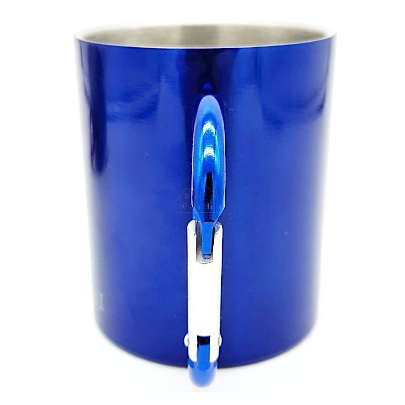 Mug en Inox Bleu Mannele Bretzel Mousqueton Obernai
