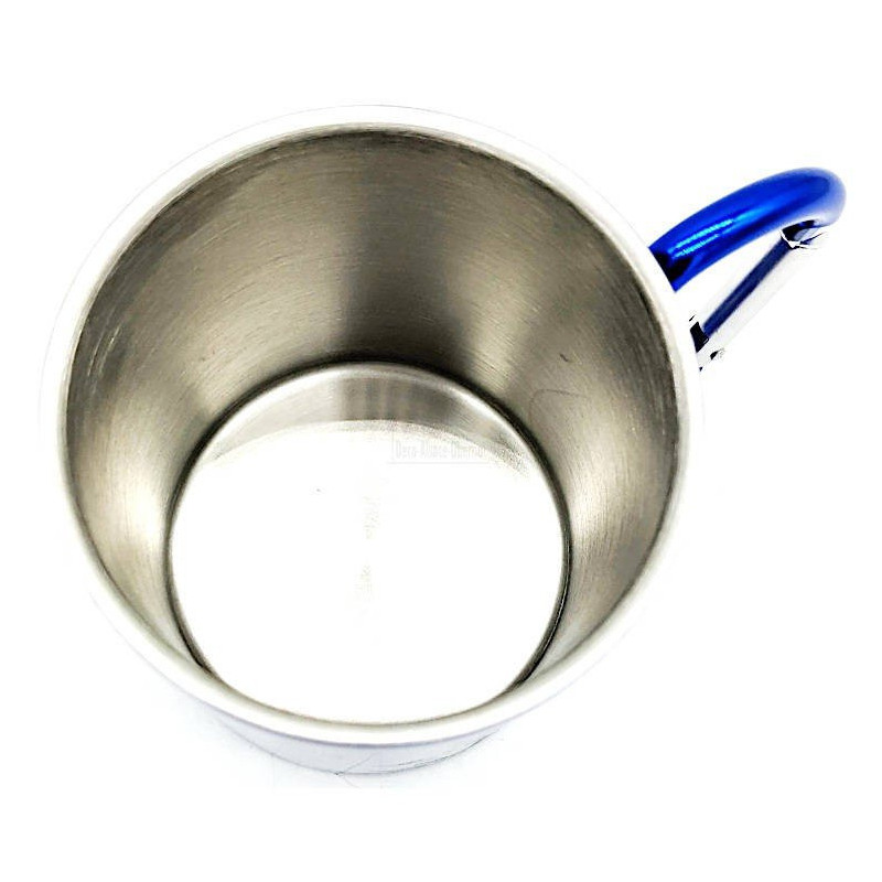 Mug en Inox Bleu Mannele Bretzel Mousqueton Obernai