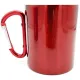 Mug en Inox Rouge Bretzel Mannele avec Mousqueton Obernai