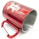 Mug en Inox Rouge Bretzel Mannele avec Mousqueton Obernai