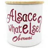 Ceramic Pot with Wooden Lid Alsace What Else Obernai
