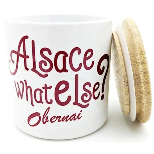 Keramische Pot met Houten Deksel Elzas What Else Obernai