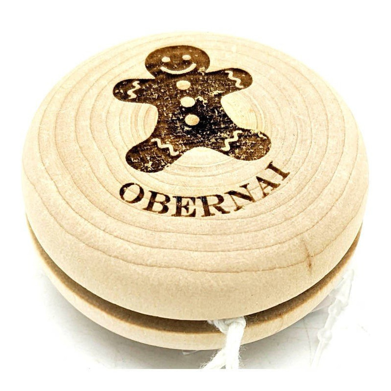Yoyo en Bois Naturel gravé Mannele et Obernai