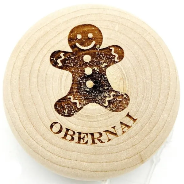 Natural Wood Yoyo engraved with Mannele and Obernai