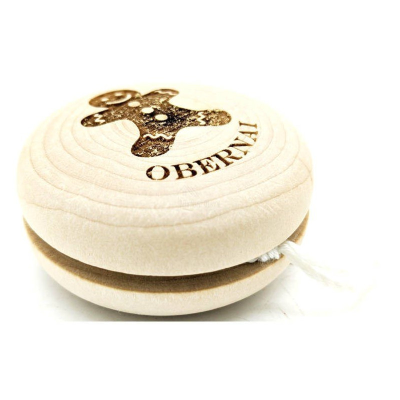 Yoyo en Bois Naturel gravé Mannele et Obernai