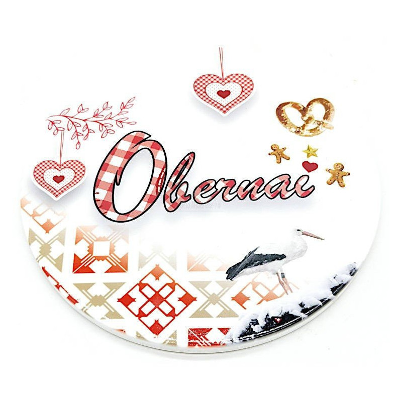 Dessous de Plat rond décor Bretzel et Obernai