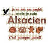 Humorous sticker of the perfect Alsatian