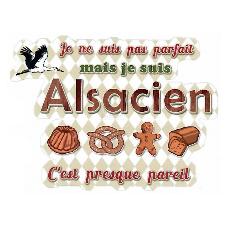 Adhésif Humoristique de l'Alsacien parfait