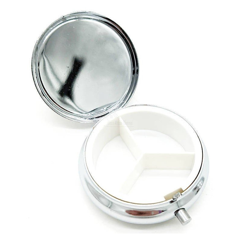 Pillendose oder Pillenbox mit Dekor Gourmetfeste und Herzen von Obernai