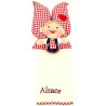 Handtuch Puppe Lovely Elsa Ecru bestickt Elsass