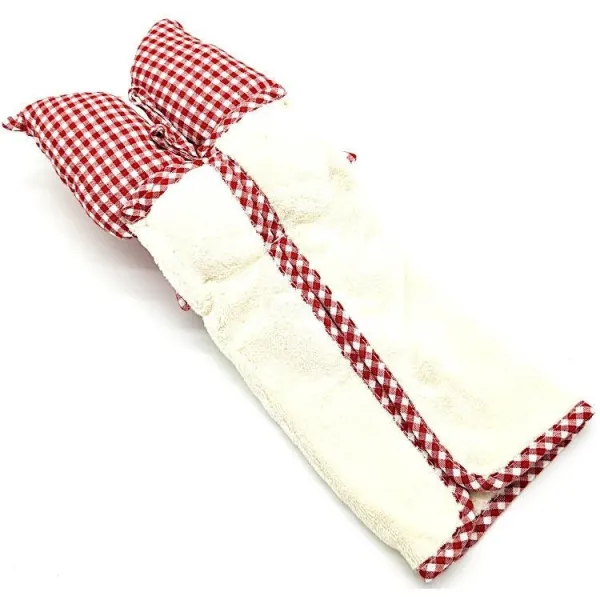 Lovely Elsa Doll Bath Towel Ecru embroidered Alsace