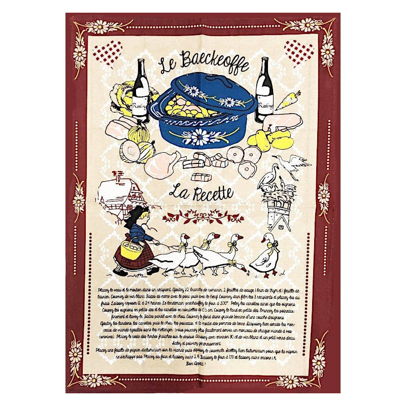 Alsatian Baeckeoffe Recipe Kitchen Towel