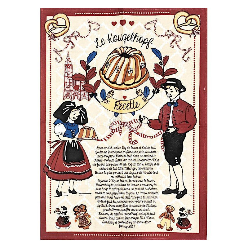 Alsatian Kougelhopf Recipe Kitchen Towel