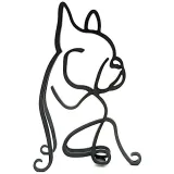 Sculpture abstraite Bouledogue en Fer