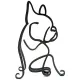 Sculpture abstraite Bouledogue en Fer