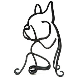 Abstrakte Skulptur Bulldogge aus Eisen