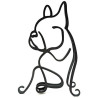 Abstrakte Skulptur Bulldogge aus Eisen