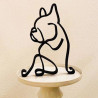 Abstrakte Skulptur Bulldogge aus Eisen