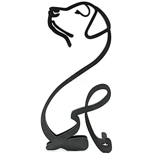Abstract Sculpture Labrador in Iron