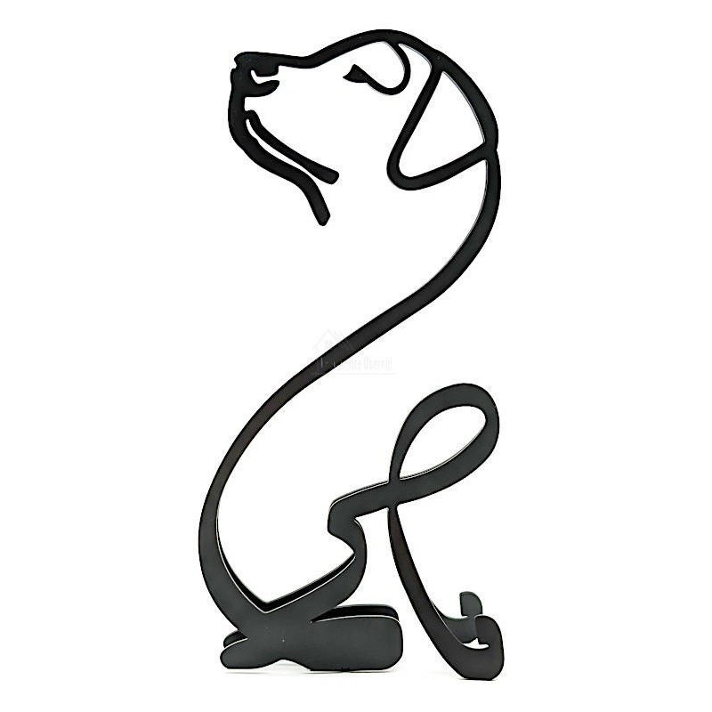 Sculpture abstraite Labrador en Fer