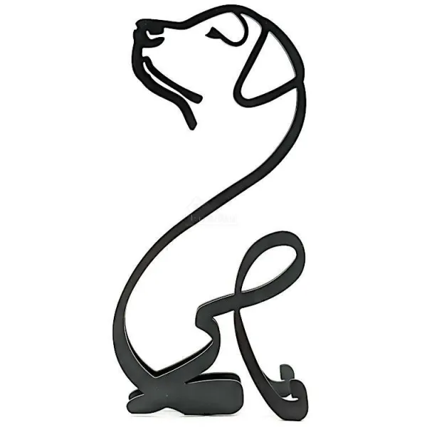 Sculpture abstraite Labrador en Fer