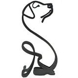 Sculpture abstraite Labrador en Fer