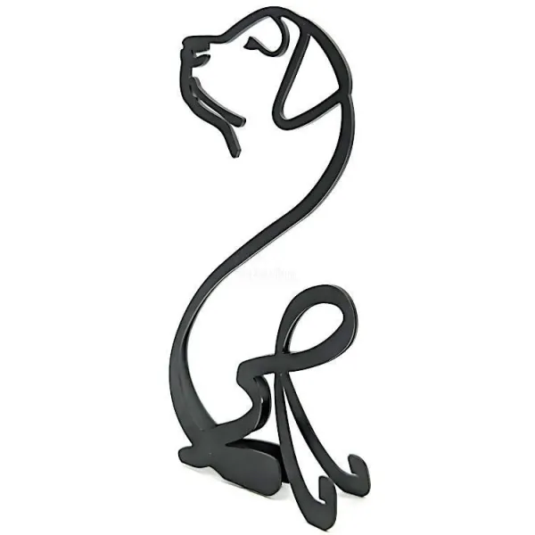 Sculpture abstraite Labrador en Fer
