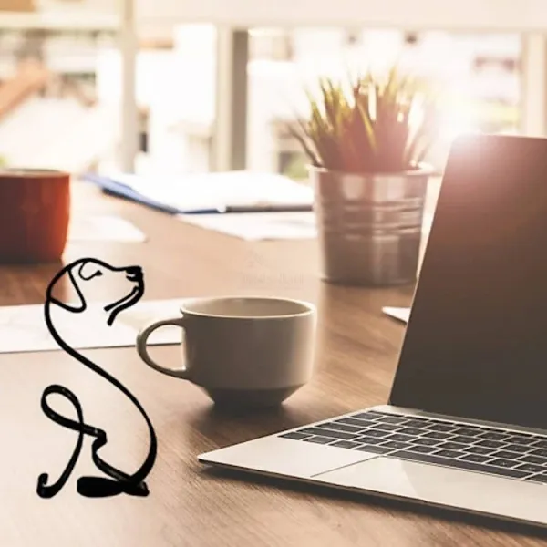 Abstrakte Skulptur Labrador aus Eisen