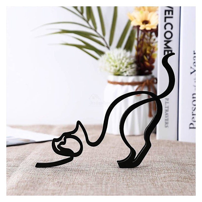 Sculpture abstraite Chat en Fer