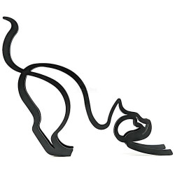Abstrakte Skulptur Katze aus Eisen