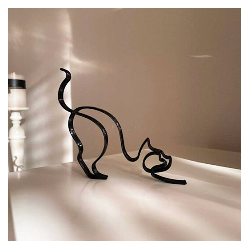 Sculpture abstraite Chat en Fer