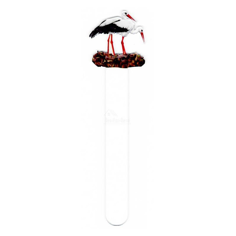 Plexiglass Bookmark Stork in Nest