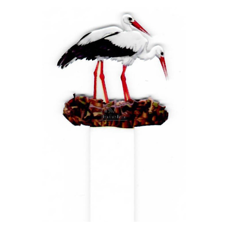 Lesezeichen aus Plexiglas Storch im Nest