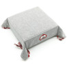 Alsatian Fabric Bread Basket with Heart Embroidery 35cm x 35cm