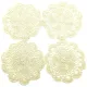Lot de 4 grand dessous de Verre tricotés 100% Coton 18 cm