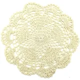 Set of 4 Large Knitted Coasters 100% Cotton 18 cm
